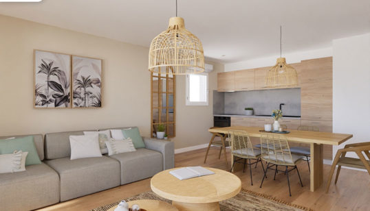 Projet 3D intérieur appartement Aigue Marine